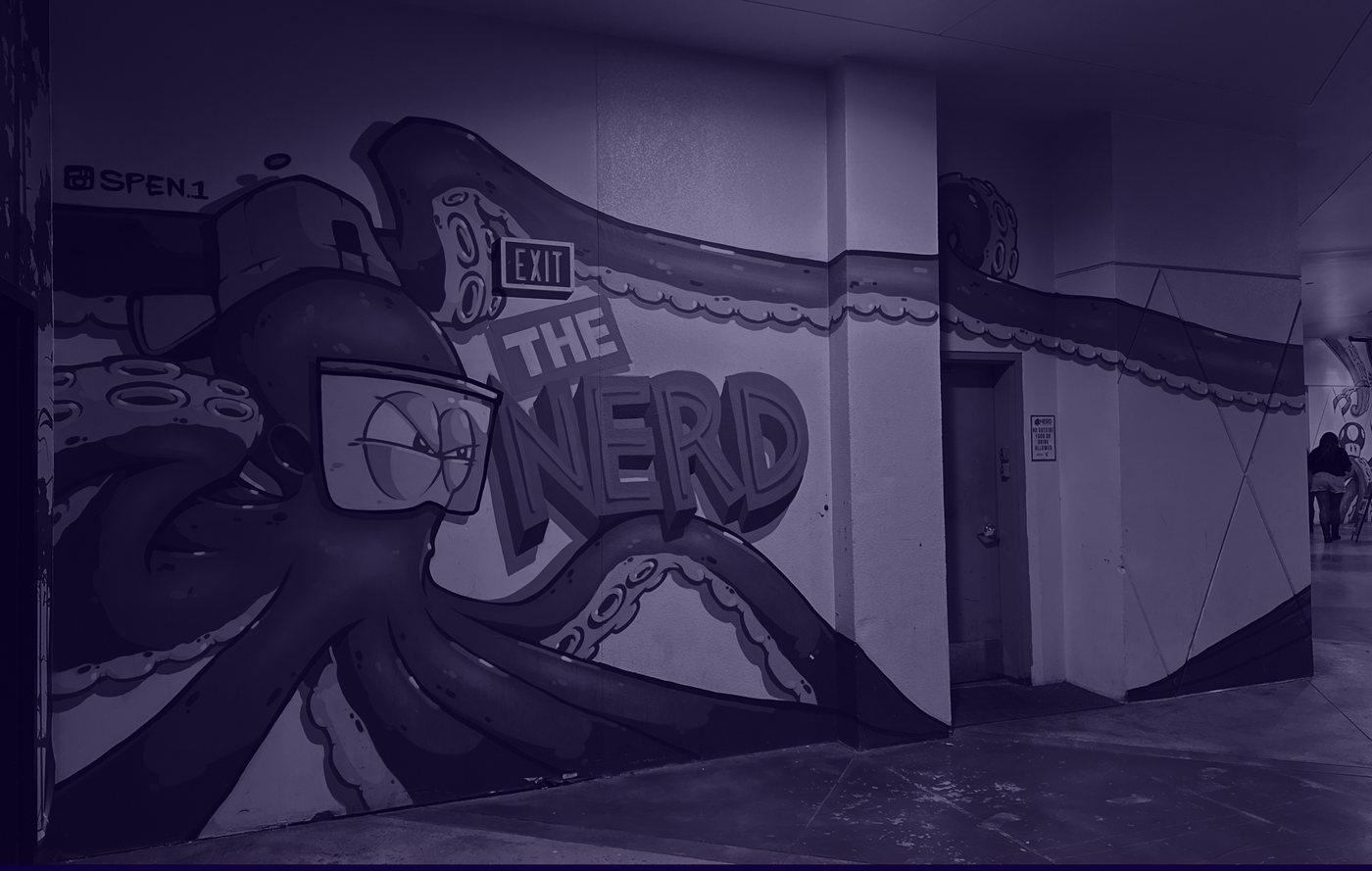Map showing The Nerd at Neonopolis on Fremont Street in Downtown Las Vegas